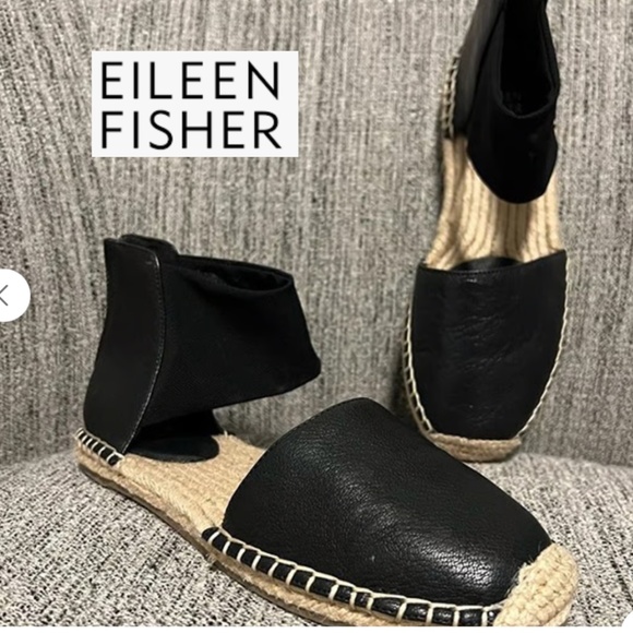 Eileen Fisher Shoes - Eileen Fisher Coy Ankle Strap Flat Espadrille, 8, CB2421